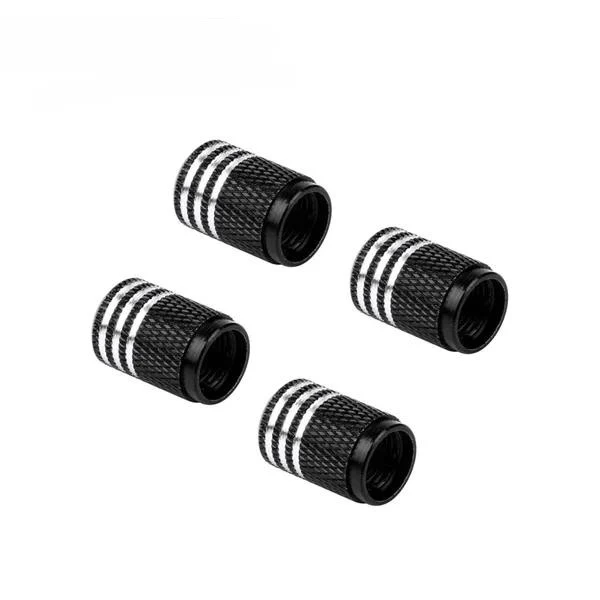Premium Aluminum Valve Stem Caps for Tesla Model 3, Model Y, Model S, Model X (Set of 4) – Anti-Corrosion Tire Air Caps, Black Finish