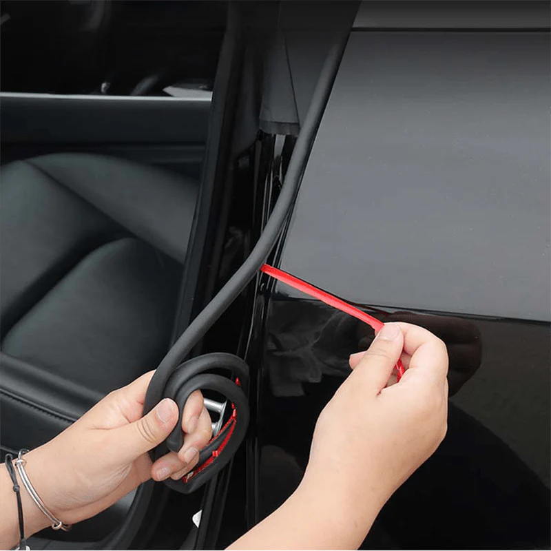 X-Auto Door Rubber Sealing Strip Noise Reduction Kit for Tesla Model 3 & Model Y (2017–2025) – Full-Body EPDM Soundproof Weatherstrip