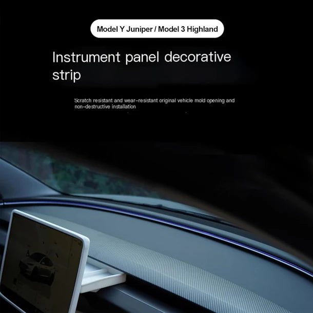 Tesla Model 3 Highland & Model Y Juniper Center Console Dashboard Cover – ABS Interior Protector, Easy Installation