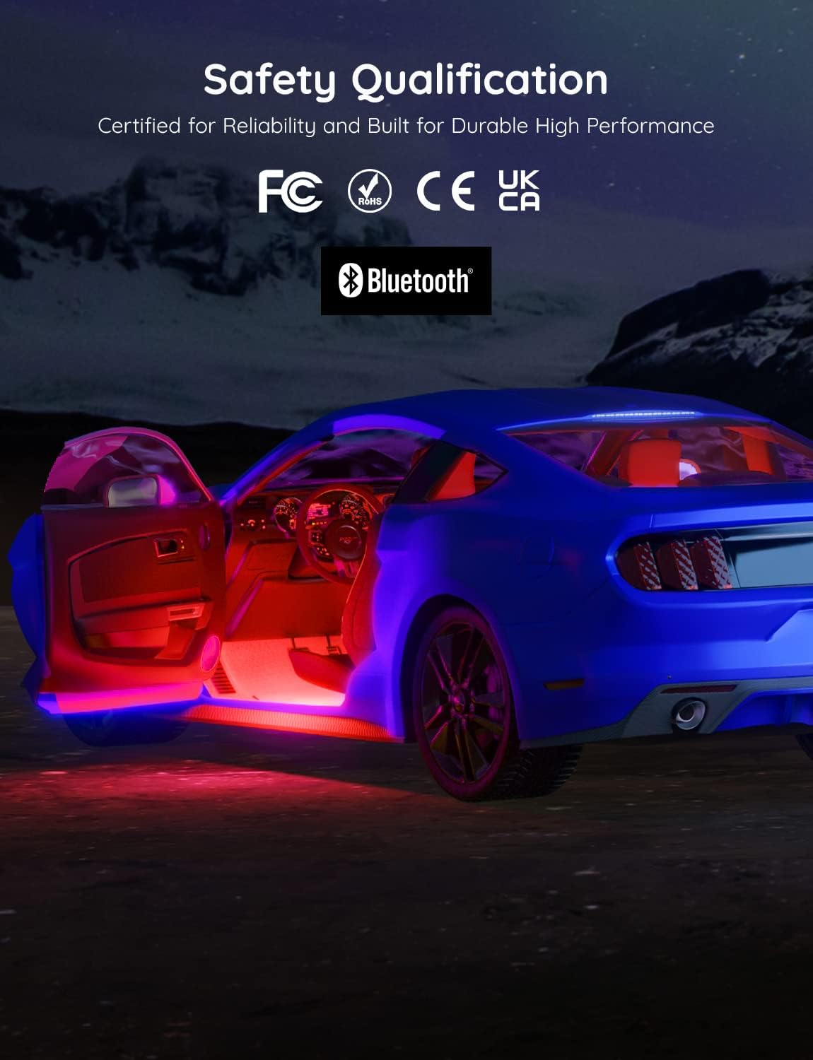 Govee Car LED Lights is a smart interior lighting system with app control, DIY, and music modes.