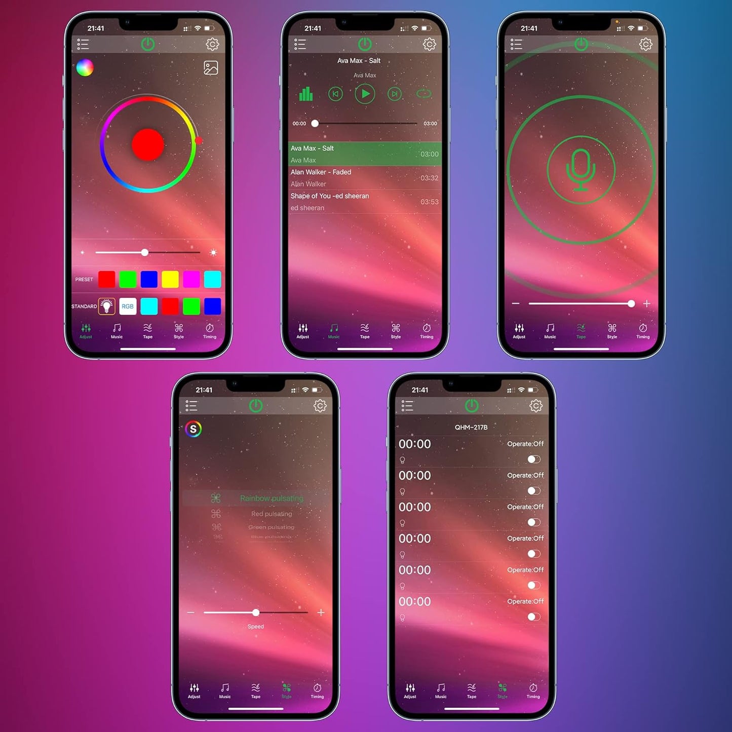 Car LED Light, Car LED lights with smart app control and dynamic color music mode.