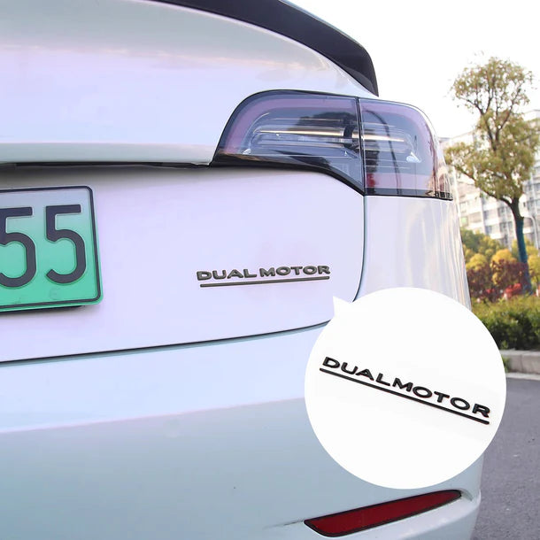 Dual Motor Badge Emblem Sticker for Tesla Model 3 / Model Y / Model 3 Highland / Model Y Juniper / Model S / Model X / Cybertruck
