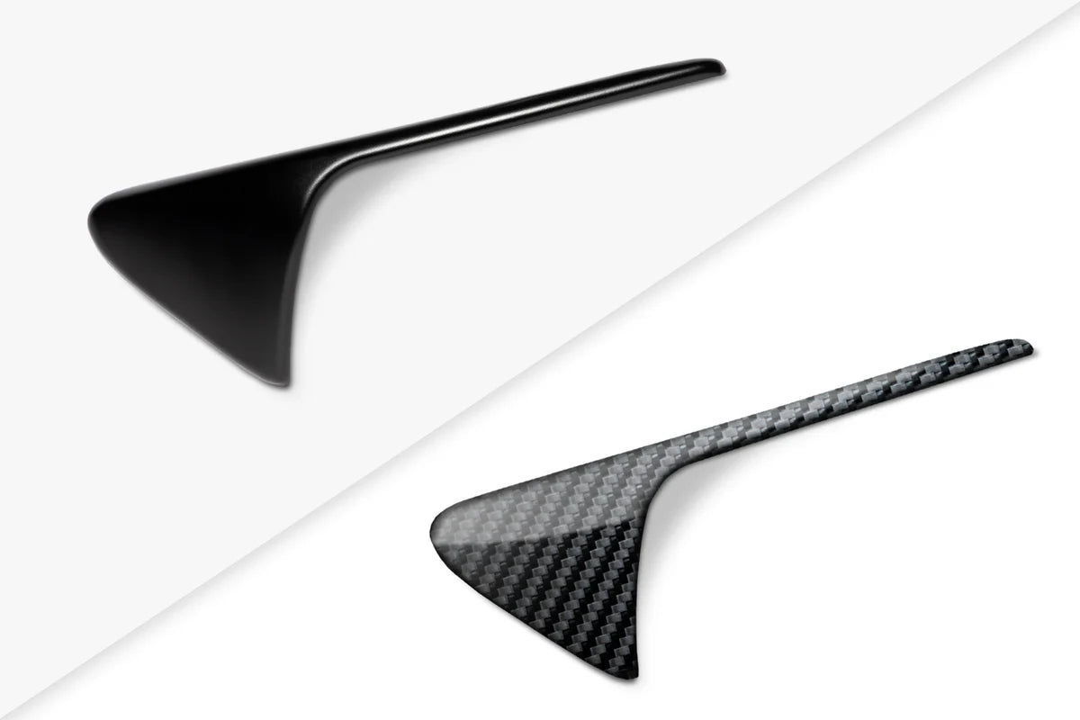 Tesla Side Camera Covers – Carbon Fiber Look or Matte Black | Protective Trim Covers for Tesla Models (Pair)