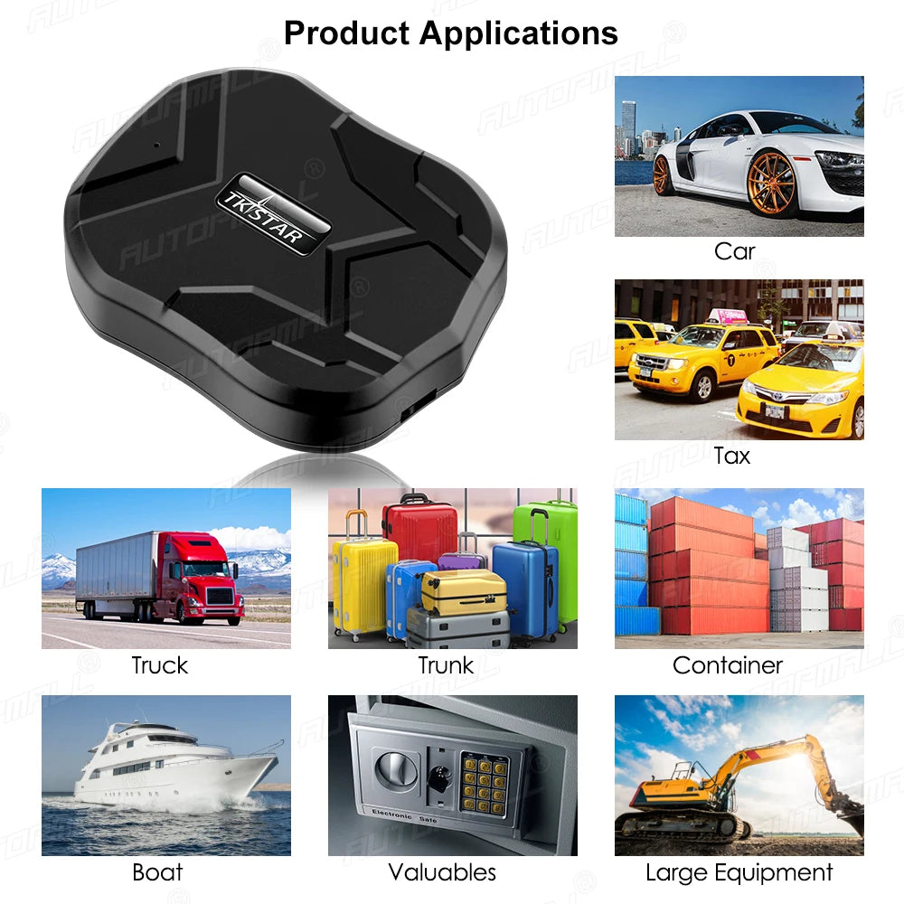 AUTOPMALL Car GPS Tracker 4G TKSTAR TK905 provides real-time tracking and alerts via APP, waterproof and shock-resistant.