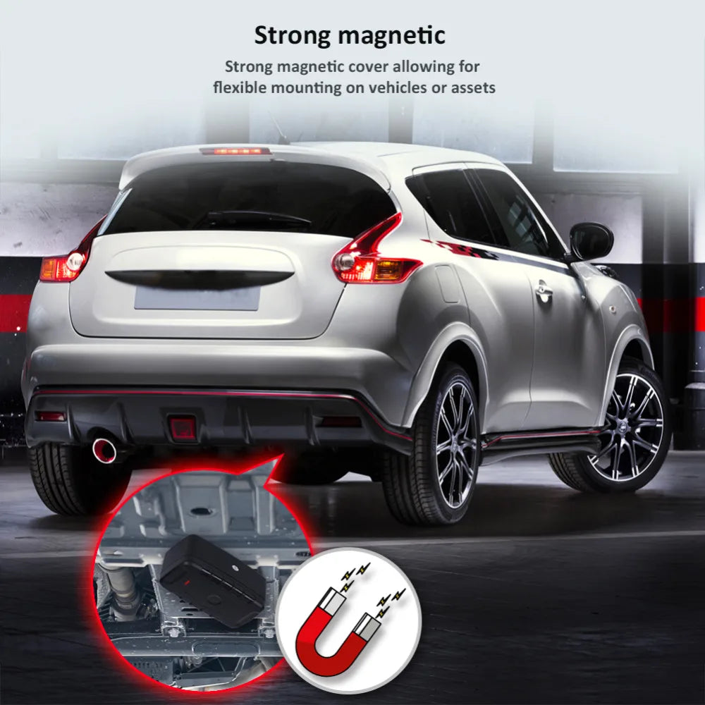 GPS tracker with strong magnetic cover, 20,000mAh battery life, and 240-day standby time.