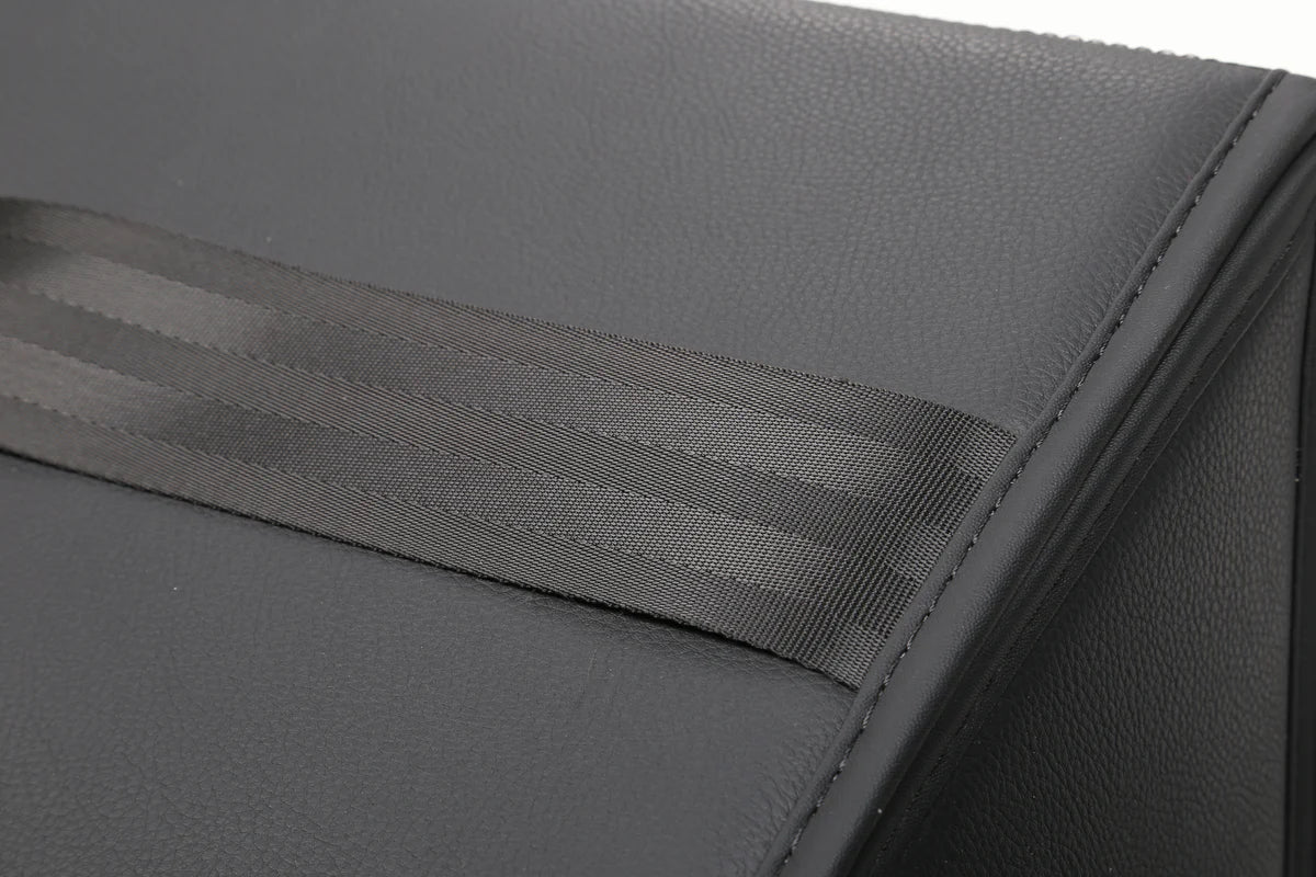 Rear Underseat Storage Organizer Set (3-Piece) for Tesla Cybertruck – Foldable Faux Leather Under-Seat Storage Boxes with Velcro Fixation