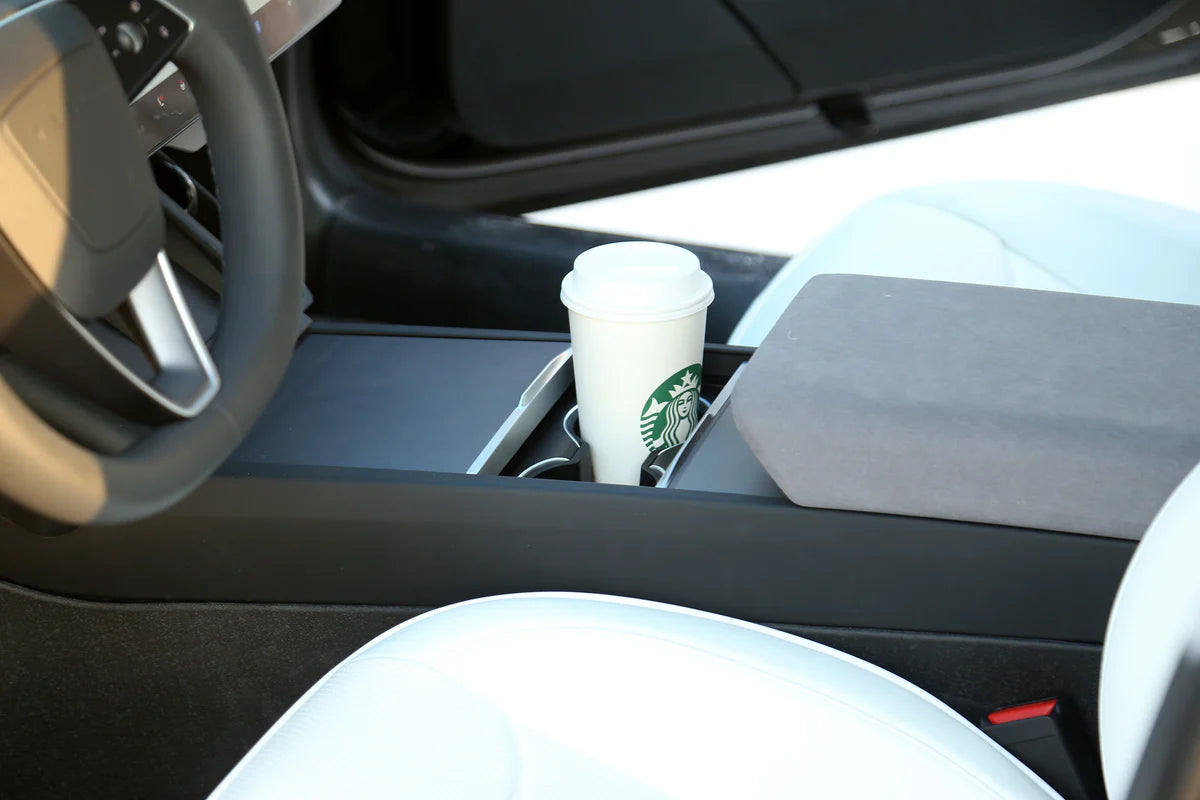 Front & Rear Cup Holder Insert for Tesla Model 3 Highland (2024+) – Anti-Slip Silicone Cup Stabilizer