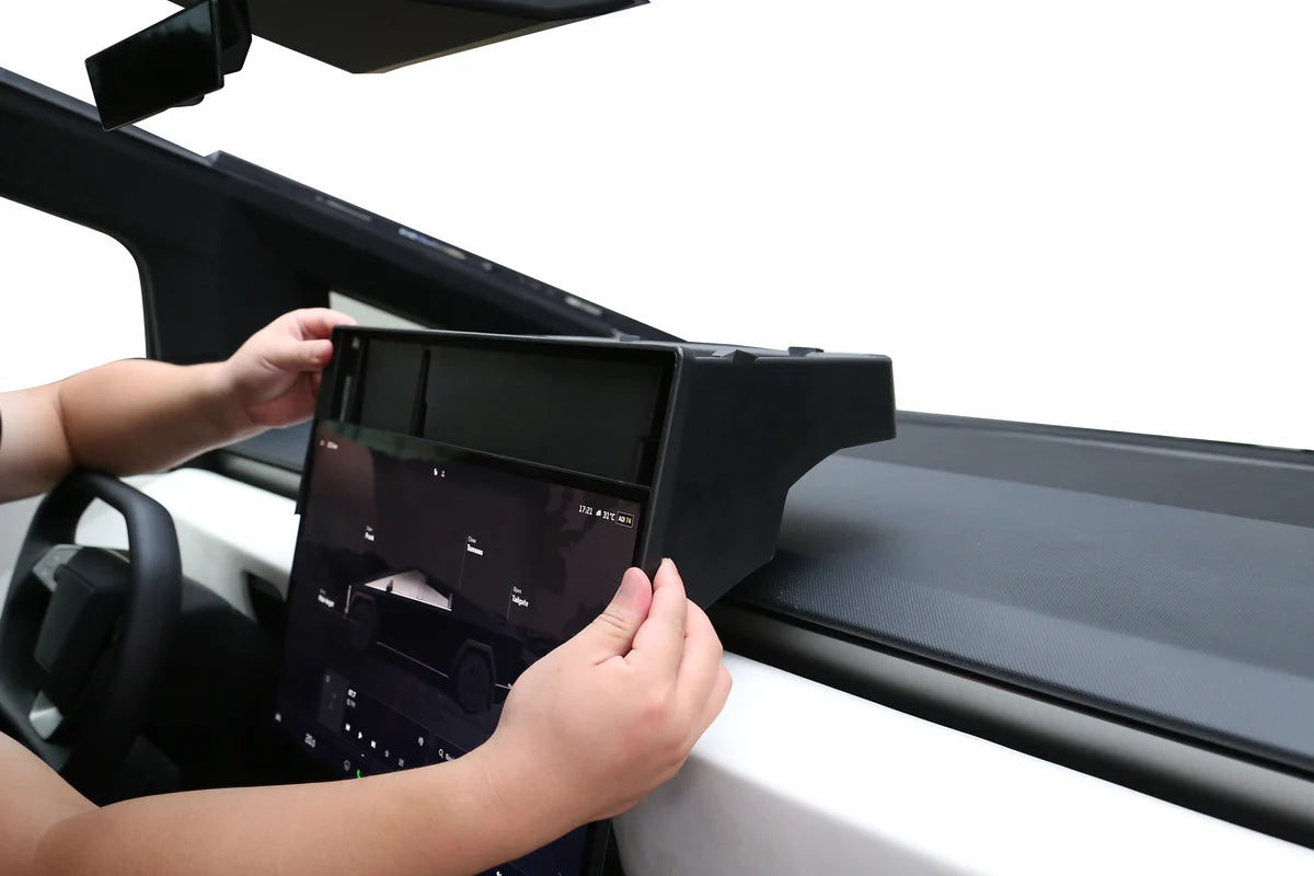 Dashboard Storage Organizer with Hidden Compartment & Accessory Mount for Tesla Cybertruck