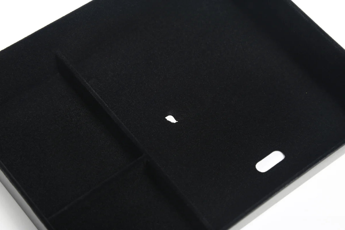 Center Console Organizer Tray for Tesla Model 3 Highland 2024+ | Alcantara or Silicone Insert with Cable Management