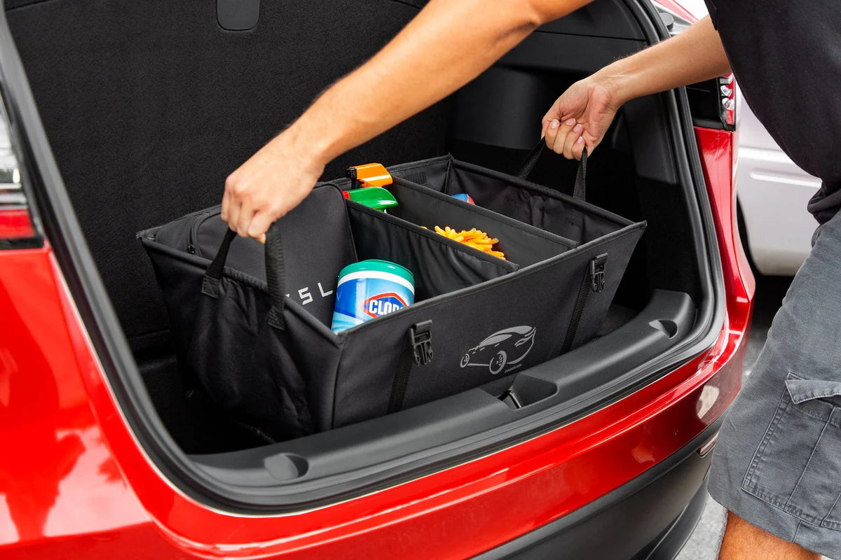 Custom Trunk Organizer for Tesla Model 3 & Model Y (Hidden Trunk Well Storage with Adjustable Dividers)