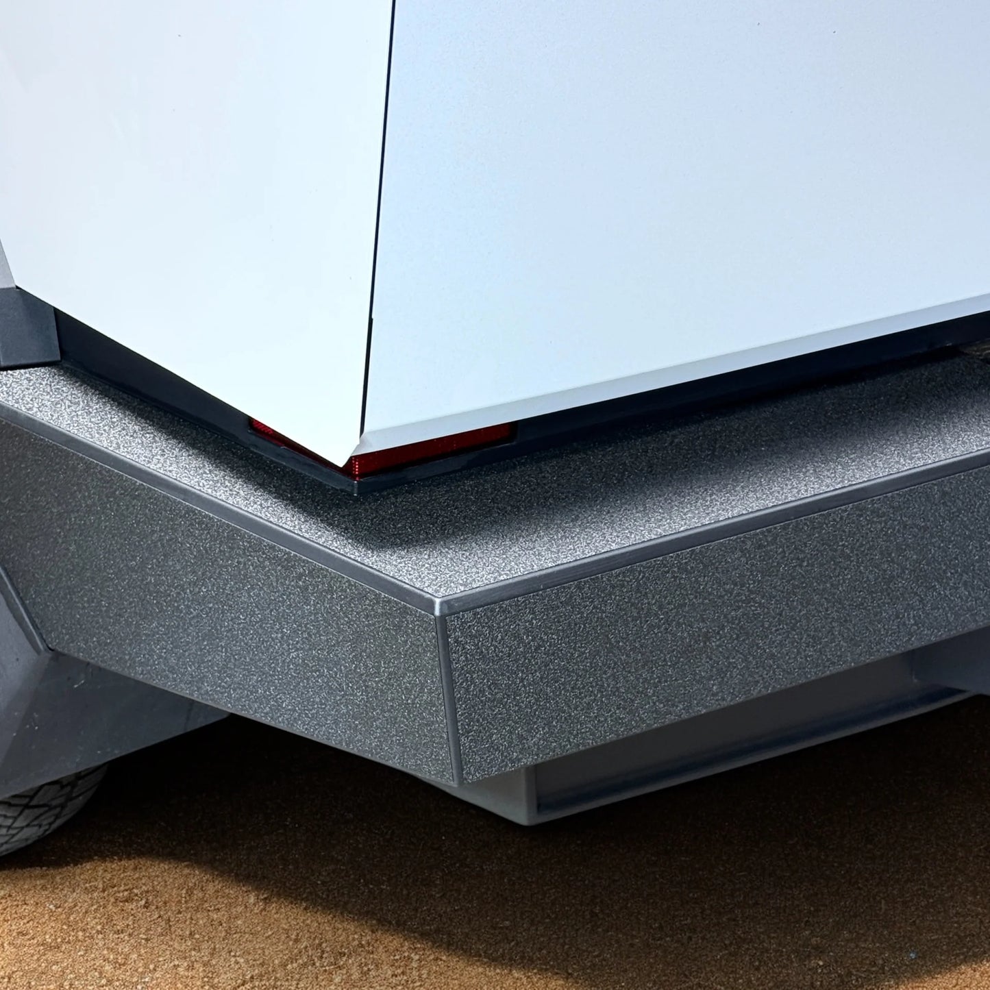 Tesla Cybertruck Rear Bumper Protection Kit – Textured Vinyl Armor with Spray-On Bed Liner Look (8-Piece Pre-Cut Rear Bumper Guard, 2023–Present)