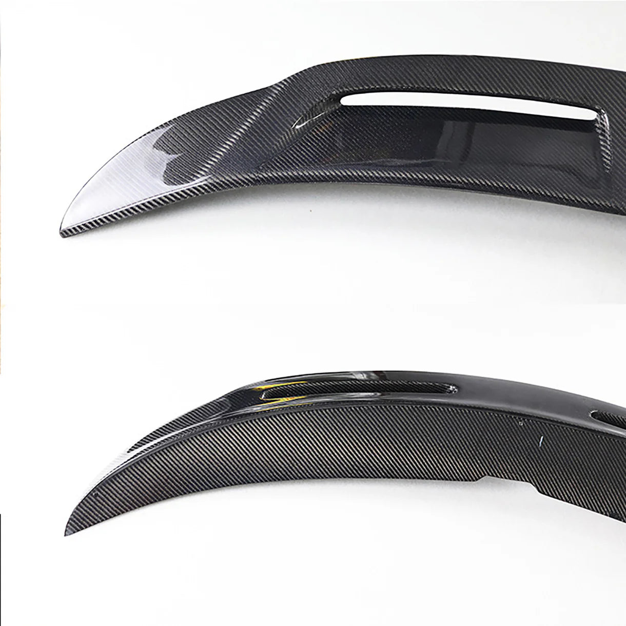 Tesla Model Y Juniper 2025+ Real Carbon Fiber Rear Spoiler Wing – Dual Air Outlet Aerodynamic Trunk Lip | Lightweight Performance Upgrade with 3M Adhesive Installation