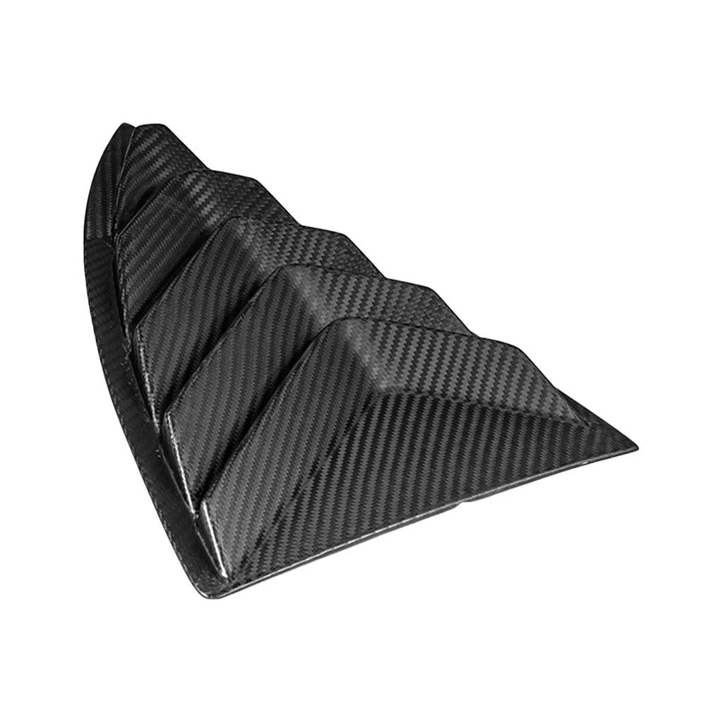 Real Dry Carbon Fiber Rear Side Window Louvers for Tesla Model Y 2020–2026 (Juniper 2025+) | Vented Racing Style Quarter Glass Cover Trim