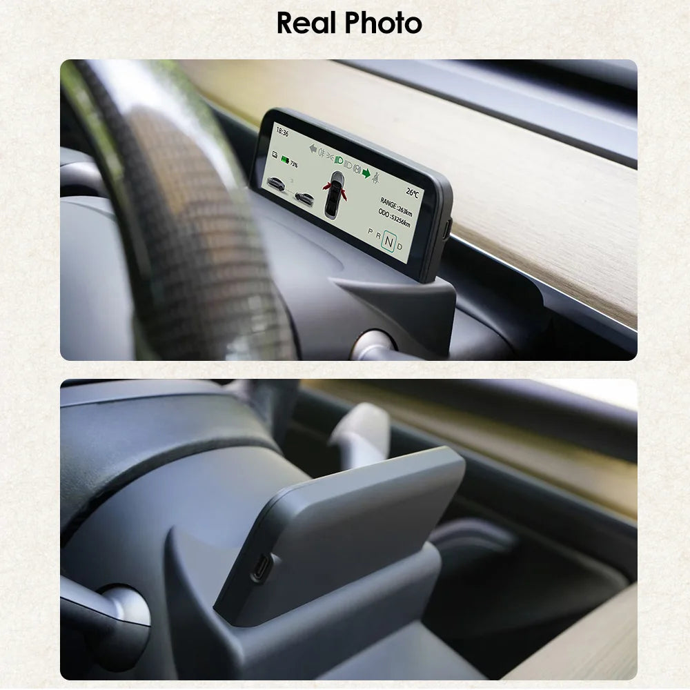 2023 New Model 3 Y 6.2'' HUD, This product offers a high-definition 6.2-inch heads-up display and 4.6-inch dashboard cluster instrument for Tesla modifications, enhancing the driving experience.