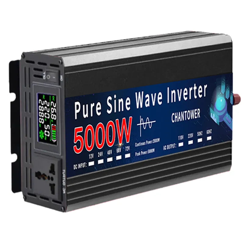 Pure Sine Wave Inverter, Pure sine wave inverter converts 12V-220V or 24V-110V DC power to 2000W-5000W AC power.