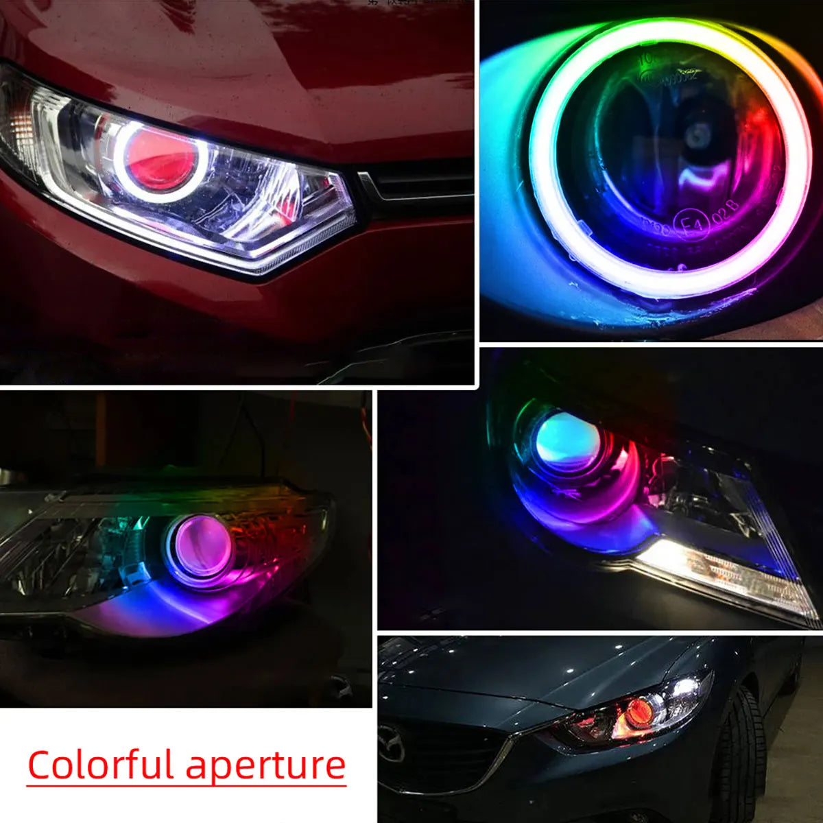 2pcs Newest Angel Eyes 100mm 80mm 60mm Symphony Halo Ring DRL Headlight for Car Motorcycle Daytime Running Lamp Fog Light 9-30V
