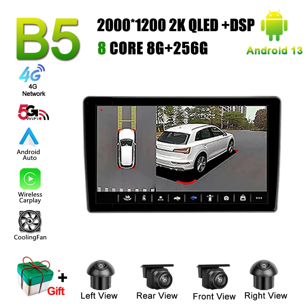 Car radio system for Nissan X-Trail (T30) from 2000 to 2007 with Android 13 navigation, wireless car player, and supports 4G network.