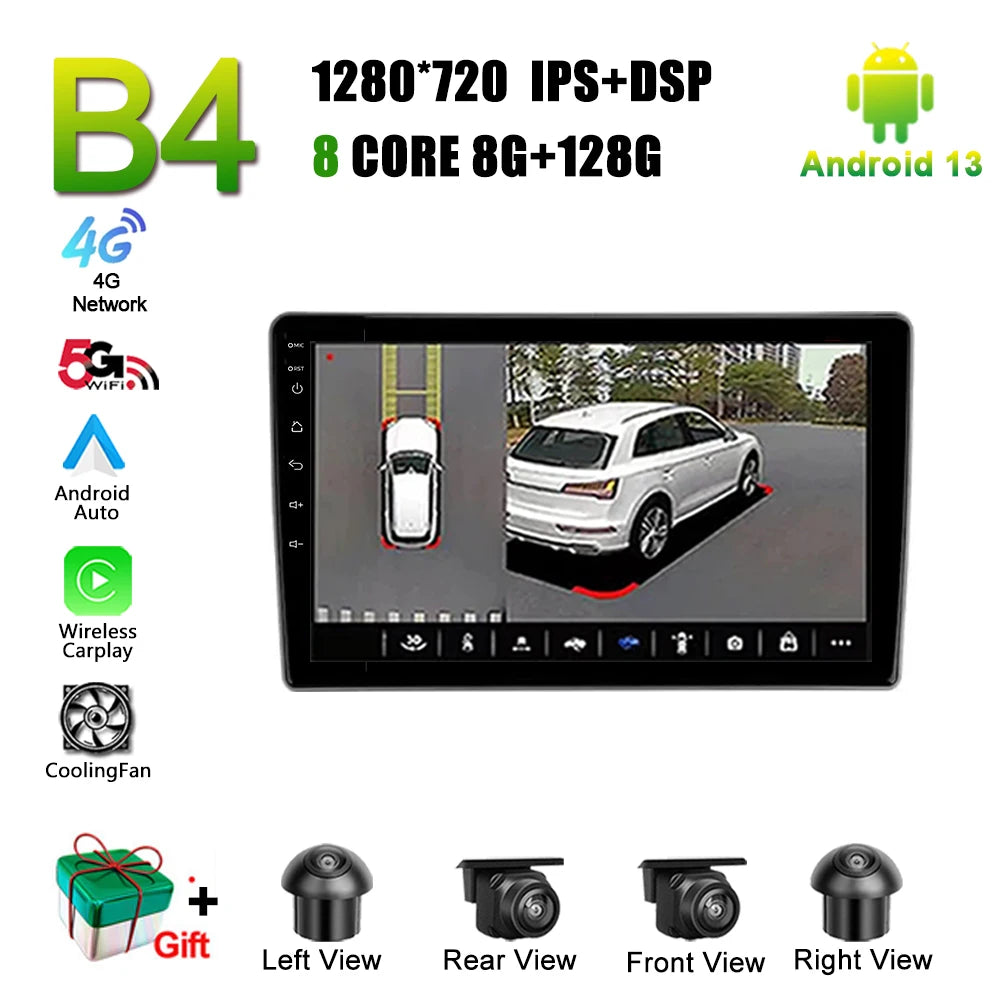 Car radio with multimedia, video, and GPS features for Nissan X-Trail (2000-2007).