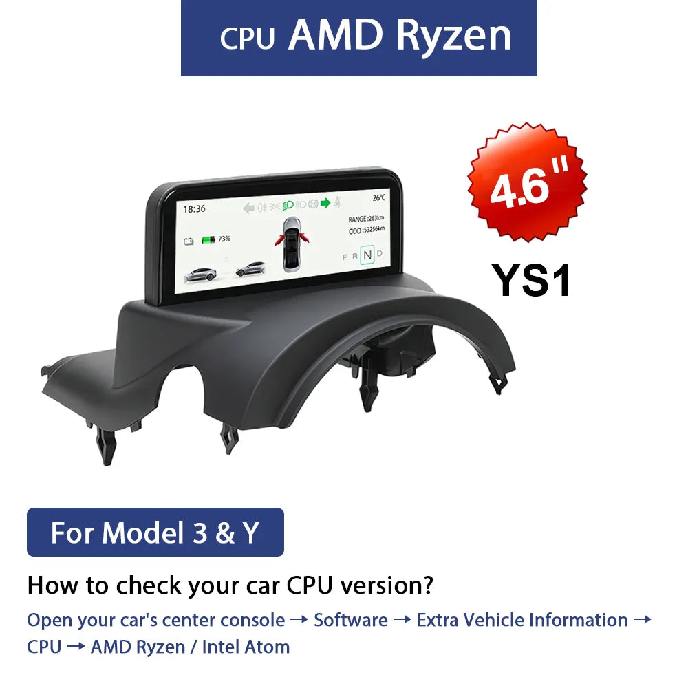 2023 New Model 3 Y 6.2'' HUD, New Model 3 HUD Screen for Tesla Modification Car Accessories, 6.2'' high-definition LCD display.