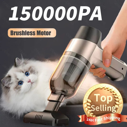 Mini Car Vacuum Cleaner, A portable wireless handheld vacuum cleaner for home appliances and keyboards.