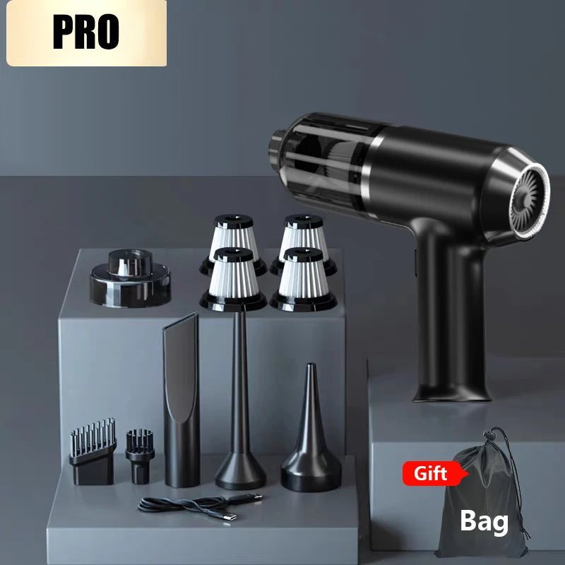 140000PA Car Vacuum Cleaner Dual-Purpose Strong Suction Accessoire Voiture Wireless Handheld Mini Blower for Home Appliance