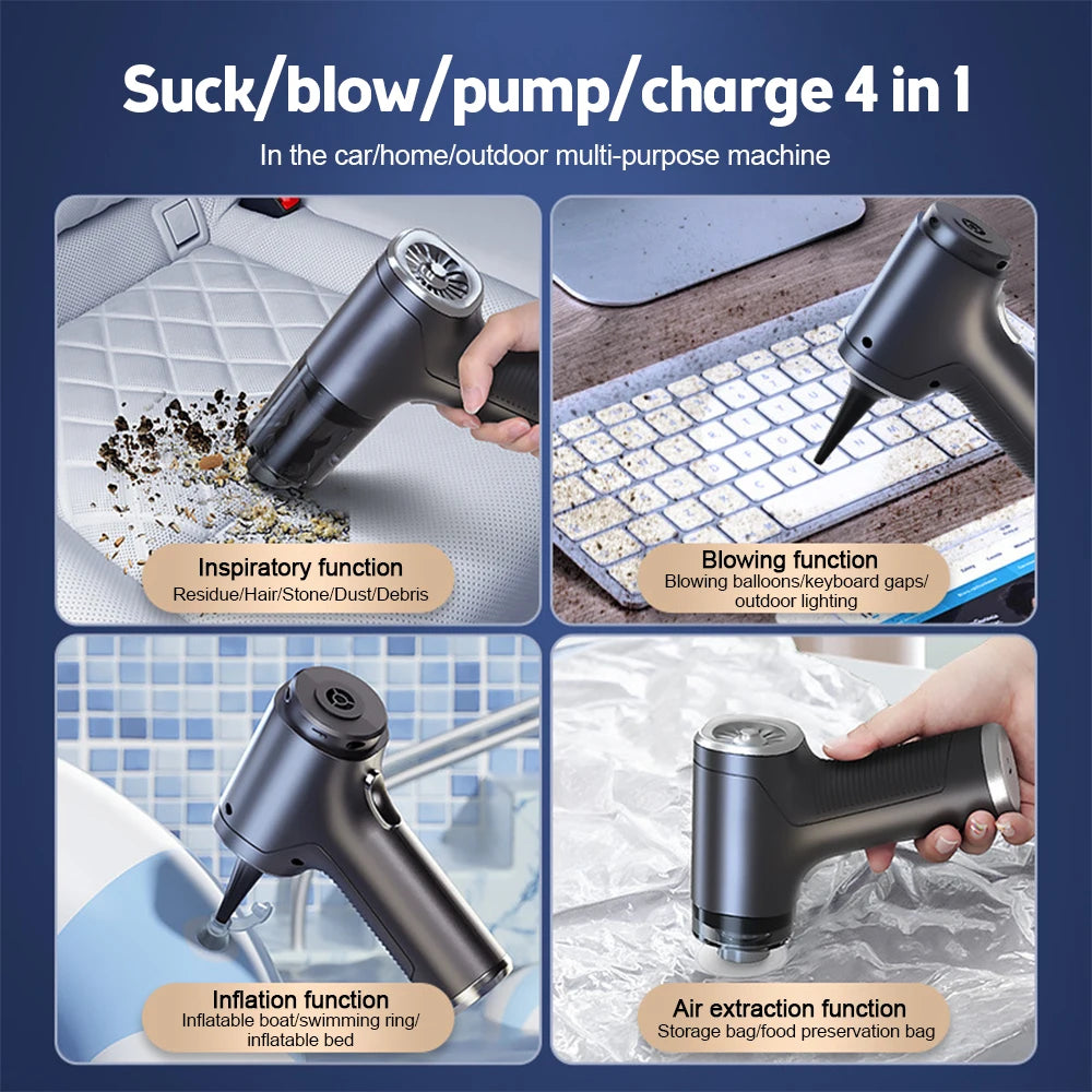 Mini Car Vacuum Cleaner Portable Wireless Handheld Cleaner for Home Appliance Powerful Cleaning Machine