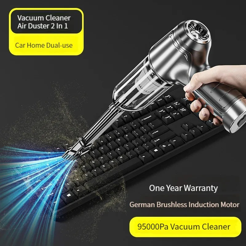 95000Pa 3 in 1 Car Wireless Vacuum Cleaner, A 3-in-1 car wireless vacuum cleaner with 120W power, suitable for both home and car use.
