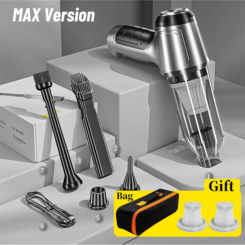 95000Pa 3 in 1 Car Wireless Vacuum Cleaner 120W Blowable Cordless Home Appliance Vacuum Home & Car Dual Use Mini Vacuum Cleaner