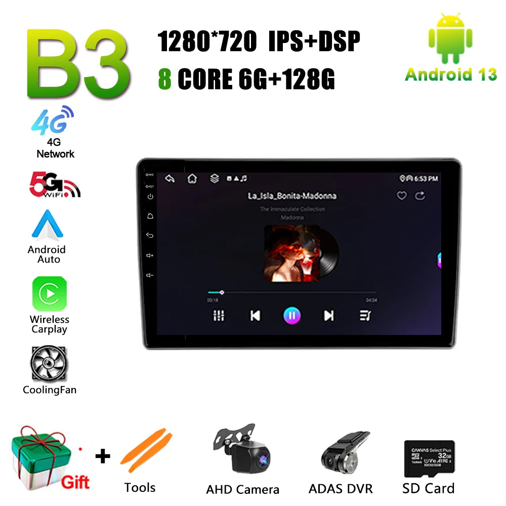 Car Radio Multimedia Video GPS For Nissan X-Trail 1 T30 2000 - 2007 Android 13 Navigation Apple Wireless Car Player