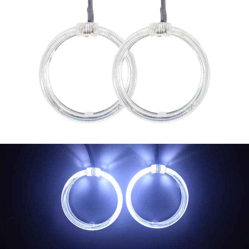 2pcs Newest Angel Eyes 100mm 80mm 60mm Symphony Halo Ring DRL Headlight for Car Motorcycle Daytime Running Lamp Fog Light 9-30V