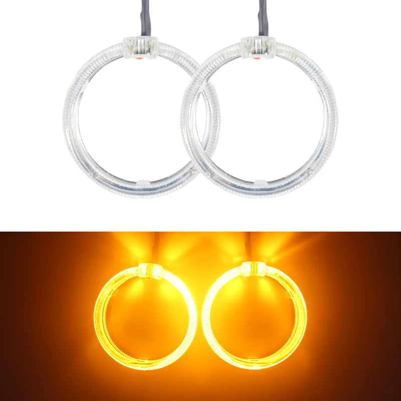 2pcs Newest Angel Eyes 100mm 80mm 60mm Symphony Halo Ring DRL Headlight for Car Motorcycle Daytime Running Lamp Fog Light 9-30V