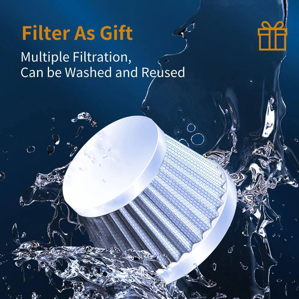 15000Pa Wireless Car Vacuum Cleaner, Wireless car vacuum with strong suction for handheld use at home and in cars, features multiple filtration and reusable filters.
