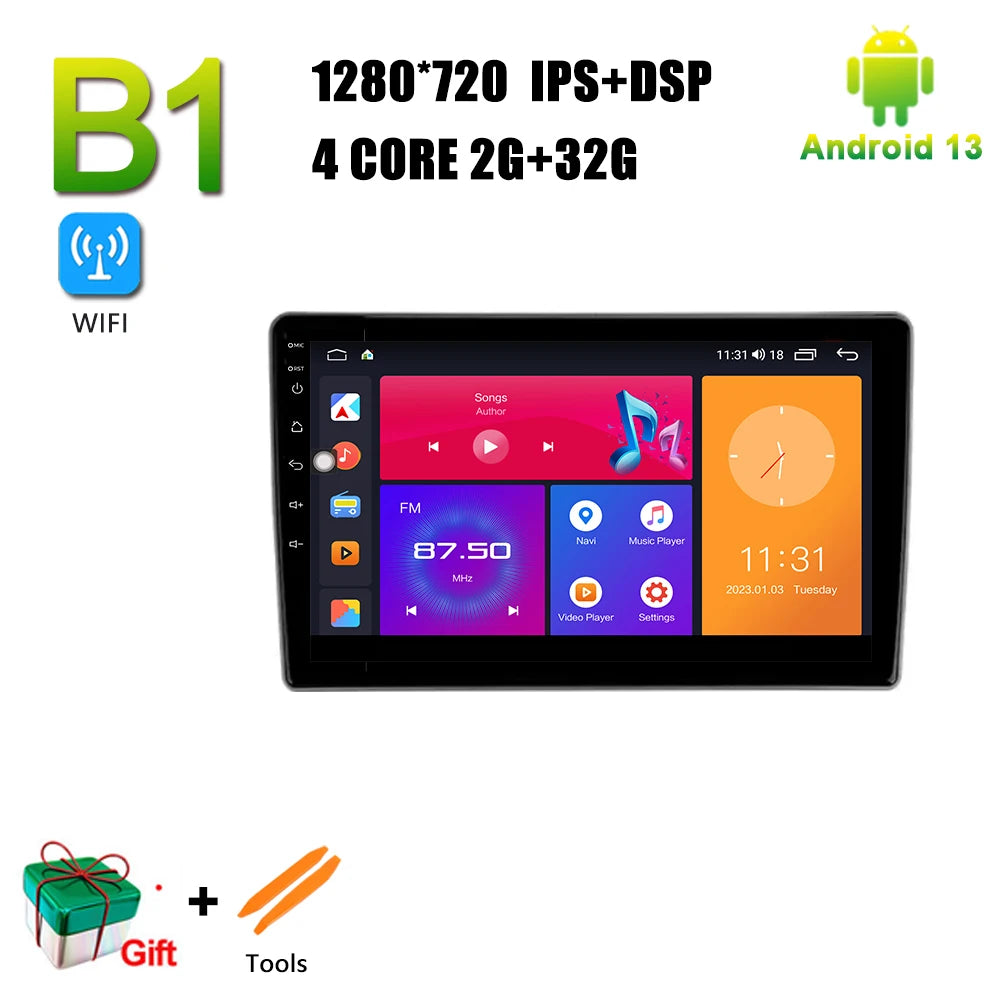 Car Radio with Android 13 navigation for Nissan X-Trail 1 T30 (2000-2007)