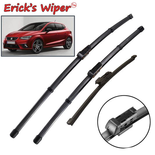 Erick's Wiper LHD Front & Rear Wiper Blades Set for Seat Ibiza 6F (2018-2023) – 26"+16"+13", Premium Rubber