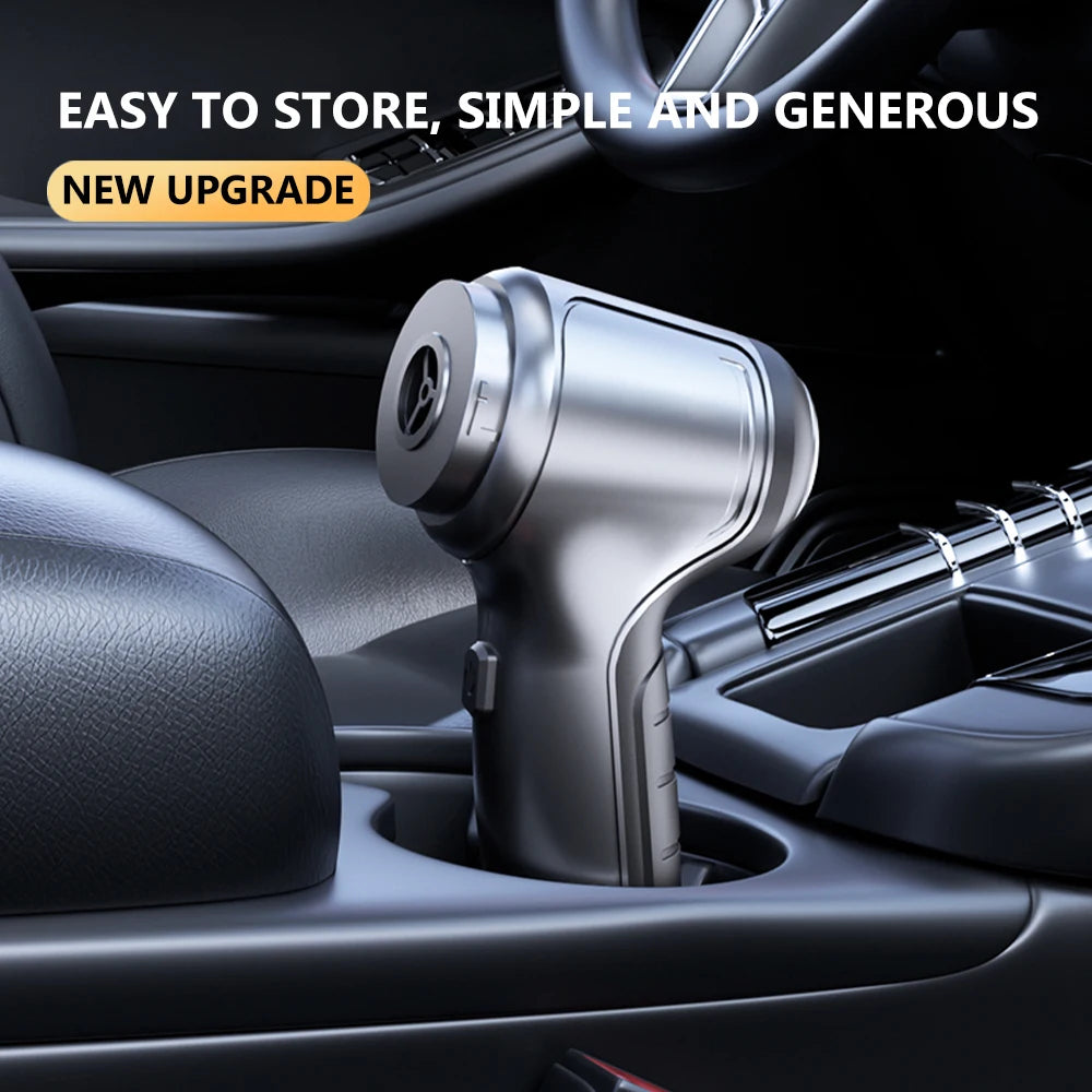 15000Pa Wireless Car Vacuum Cleaner, Compact wireless car vacuum cleaner with strong suction for spotless interiors and exteriors, perfect for home and car use.