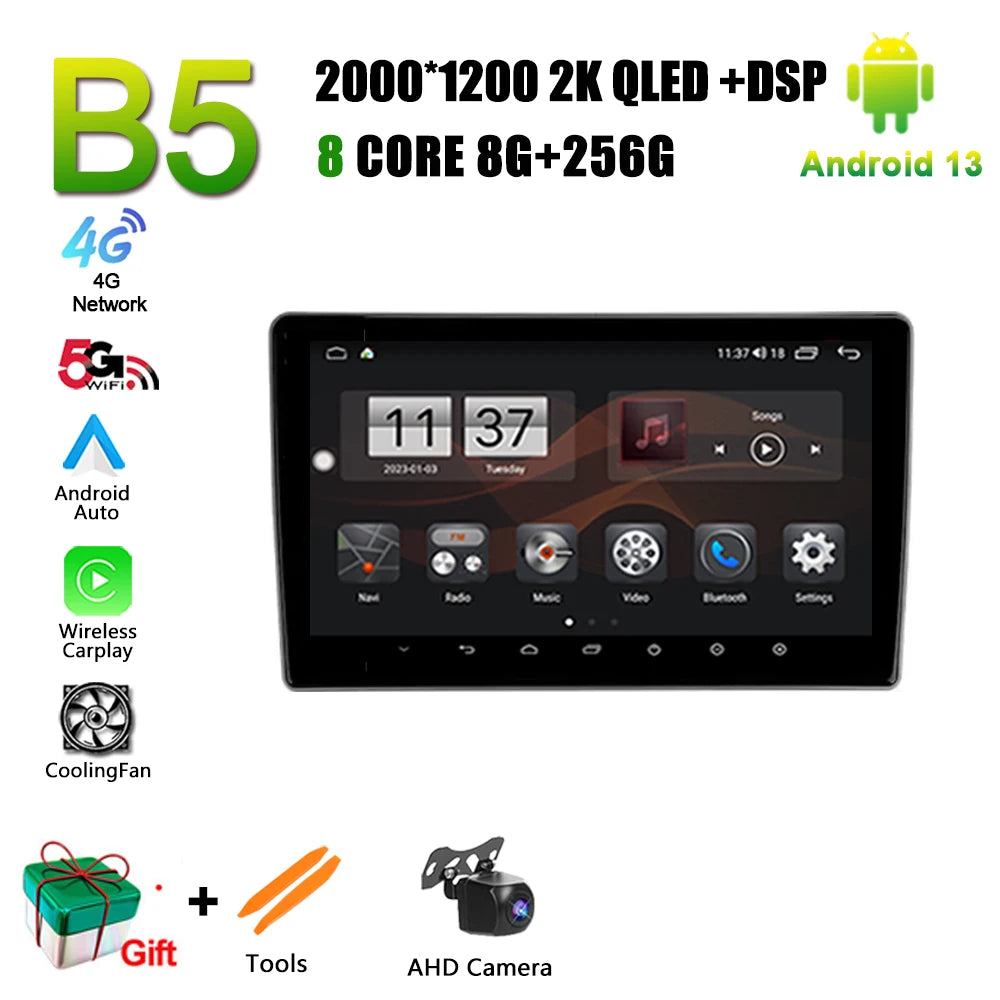 Car radio with multimedia features for Nissan X-Trail T30 (2000-2007), including Android 13 navigation and Apple Wireless CarPlay.