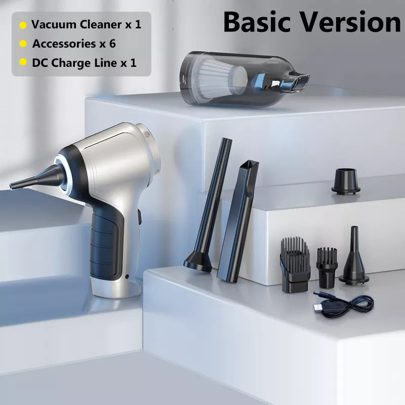 15000Pa Wireless Car Vacuum Cleaner, Wireless car vacuum cleaner with strong suction for handheld use at home or in cars.