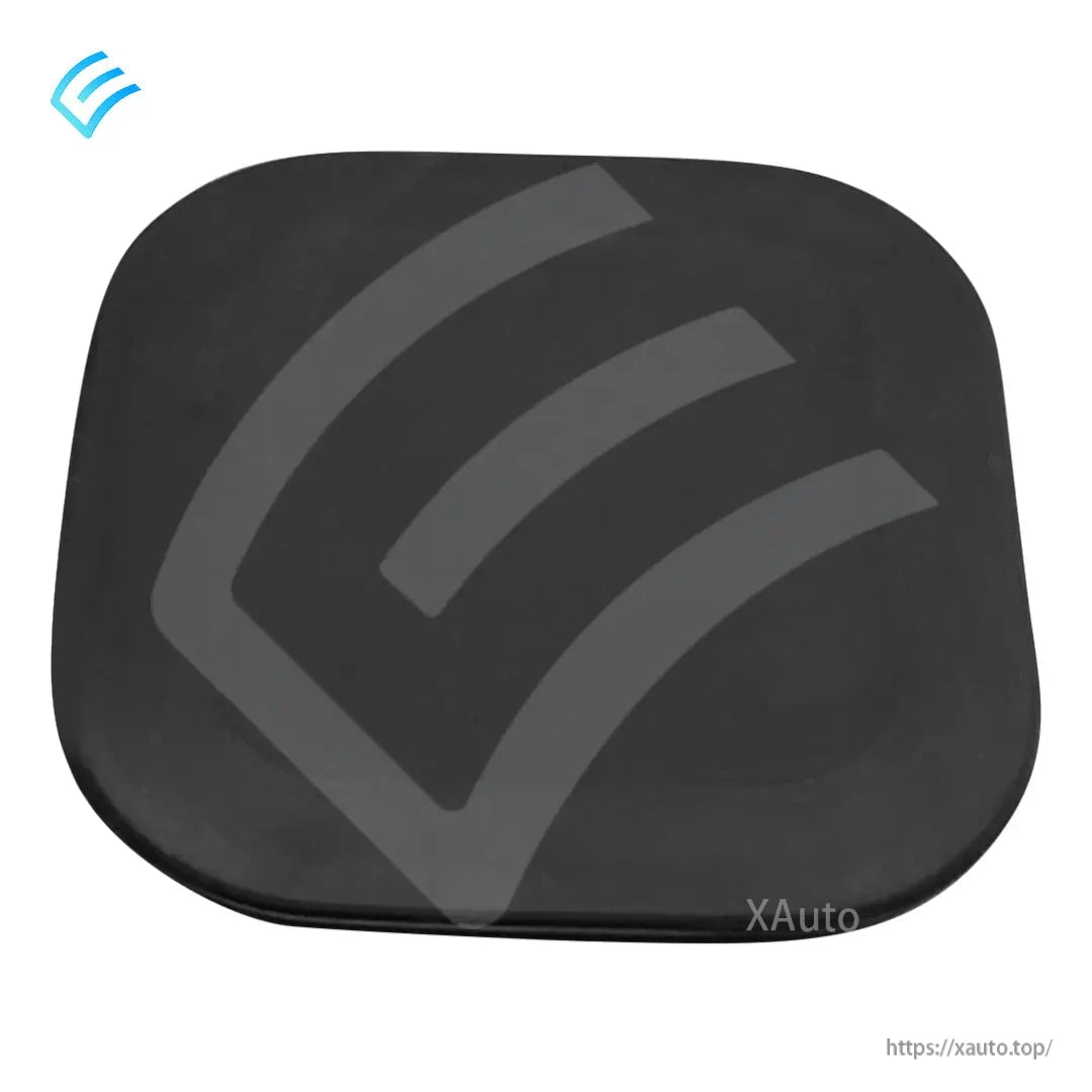 Angled side profile of black 26x26 flush plug showing rounded corners and low-profile edge