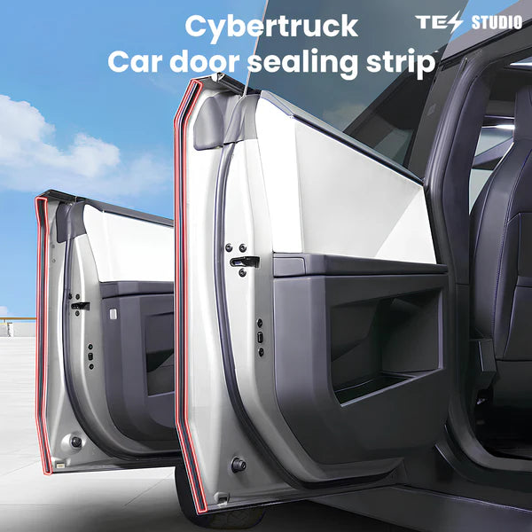 Tesla Cybertruck Car Door Seal Kit – Wind Noise Reduction, Soundproof Rubber Door Weatherstrip, Dust & Water Protection Interior Upgrade