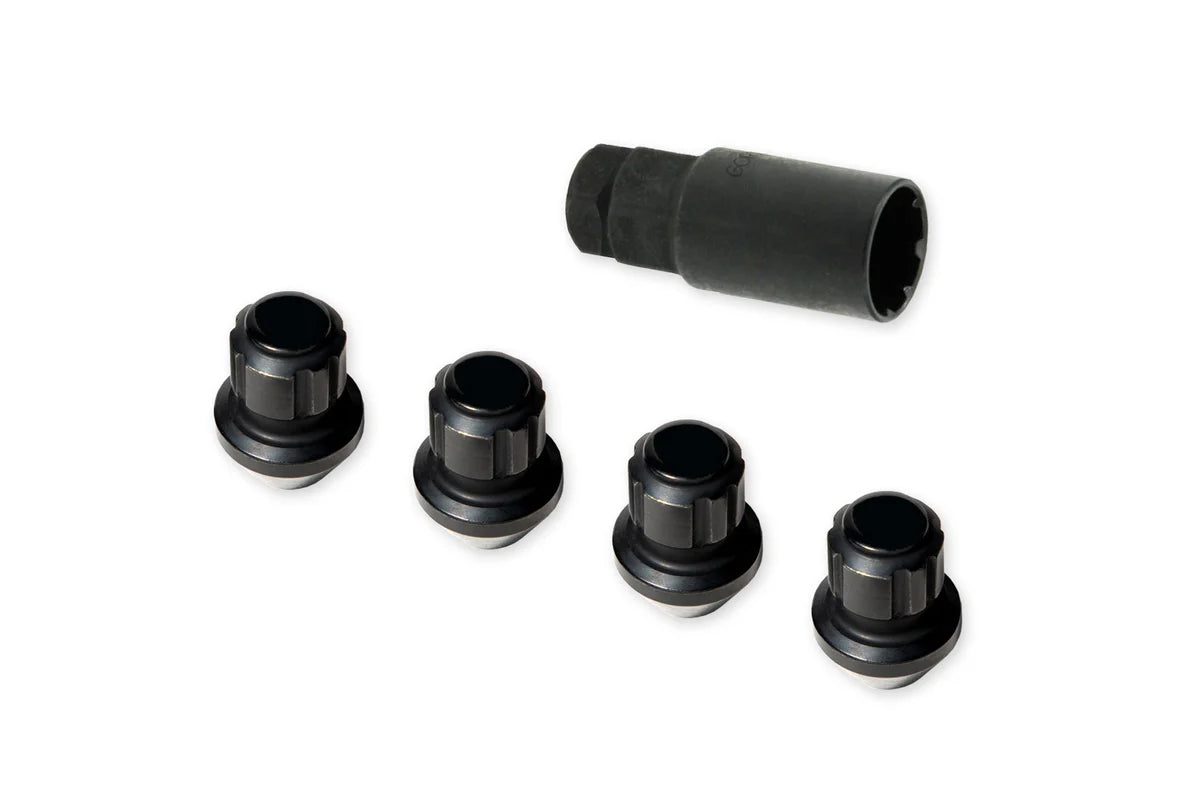 Wheel Locks for Tesla Factory Wheels – Anti-Theft Lug Nut Locks, Chrome or Black Finish