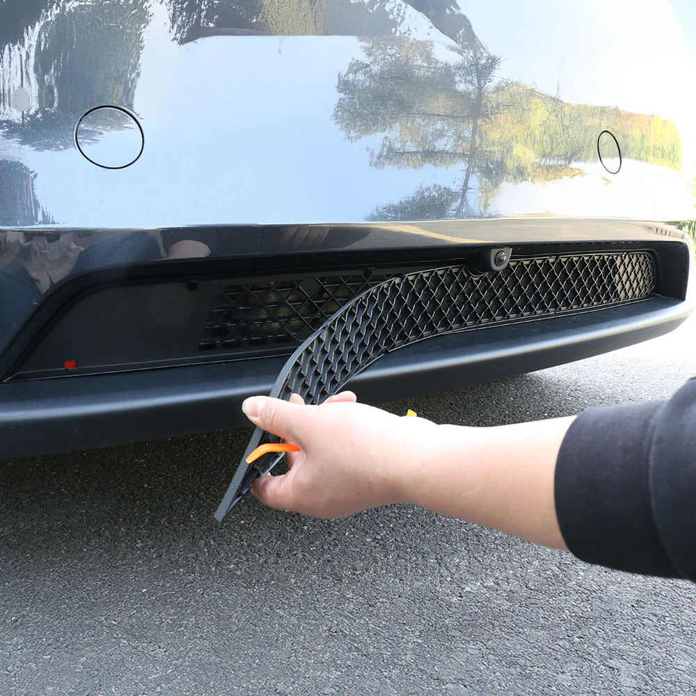 2025+ Tesla Model Y Juniper Front Bumper Grille Insert Guard – Custom ABS Air Vent Protector with Removable Stainless Steel Mesh for Radiator & Cooling System Protection