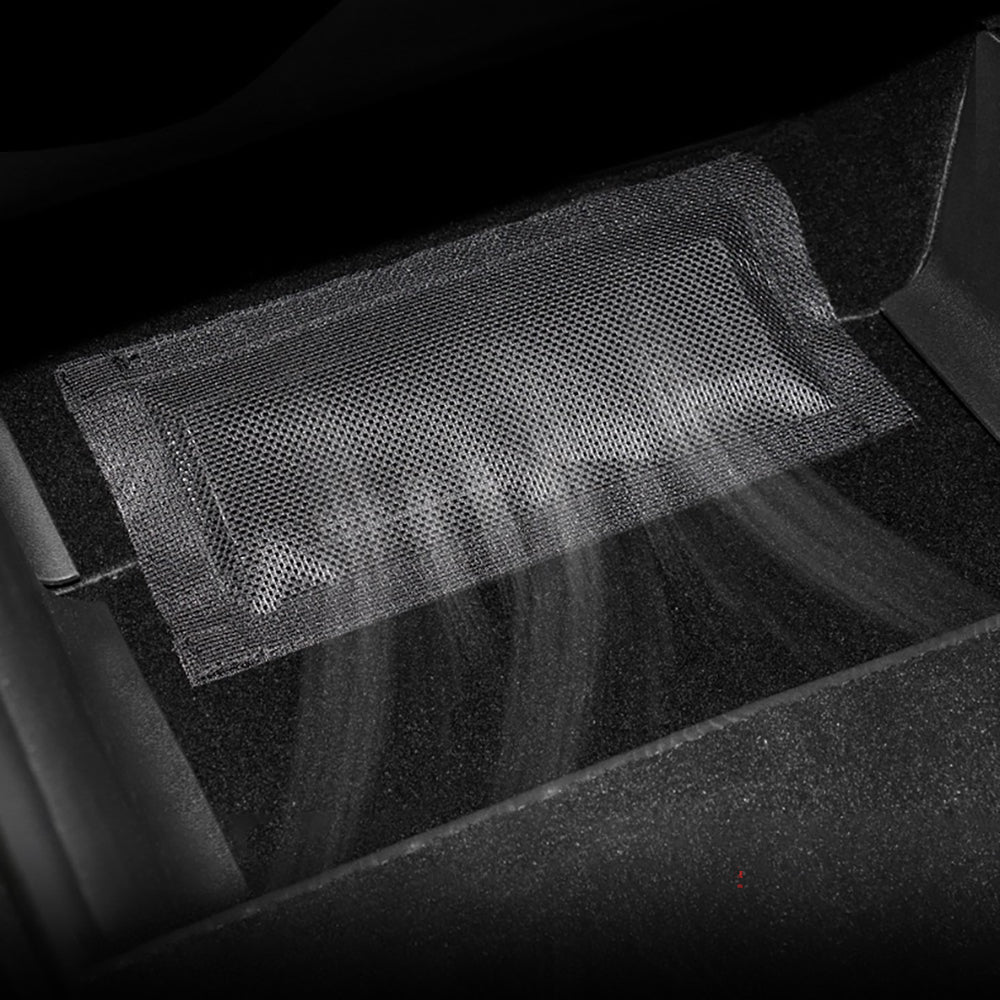 Tesla Model 3 (2017–2025+) & Model Y (2020–2025+) Under-Seat Vent Storage Net Organizer | Anti-Drop Gap Filler, Durable Nylon Mesh, Tool-Free Easy Installation with Strong Velcro® Adhesive (2-Pack)
