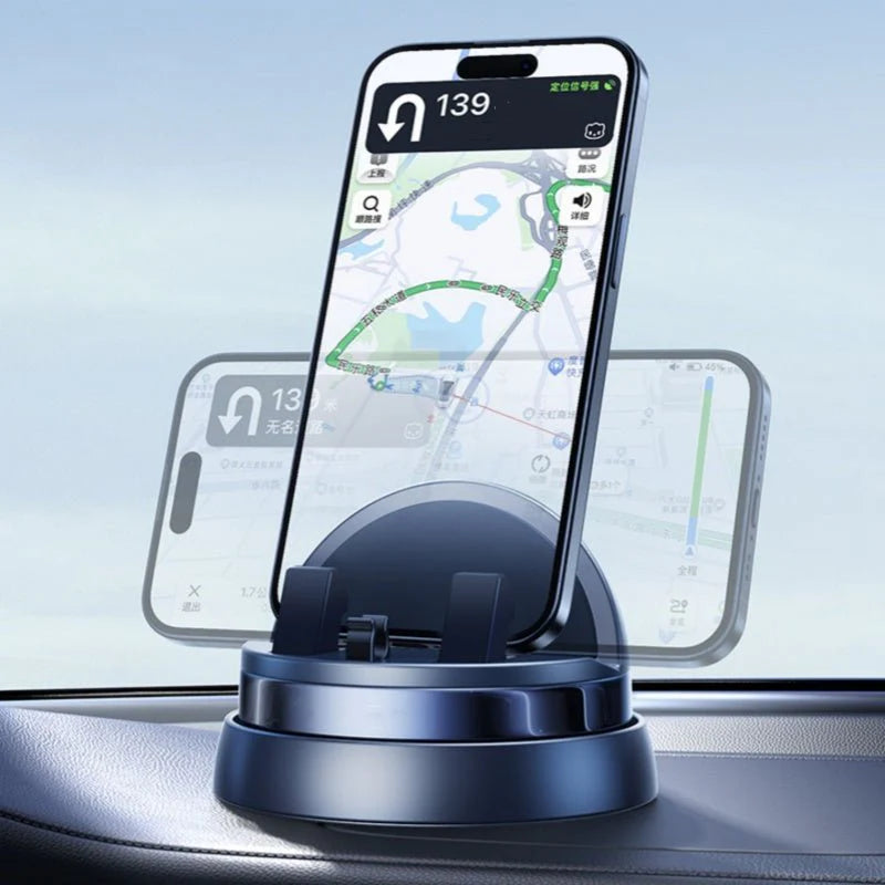 Anti-Slip Phone Holder for Tesla Model 3/Y/S/X & Cybertruck – 360° Rotatable Dashboard Mount, Silicone Clip Pad, No-Residue