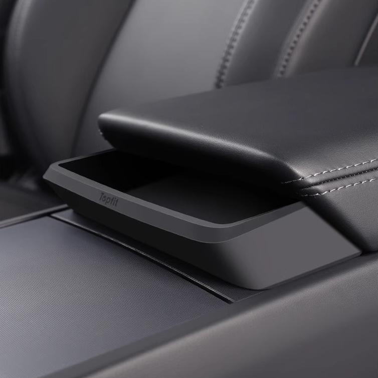 X-Auto Armrest Console Sunglasses Organizer for Tesla Model 3/Y/S/X (2017-Present) – Custom-Fit Silicone Storage Tray for Tesla Model 3 Highland & New Model Y