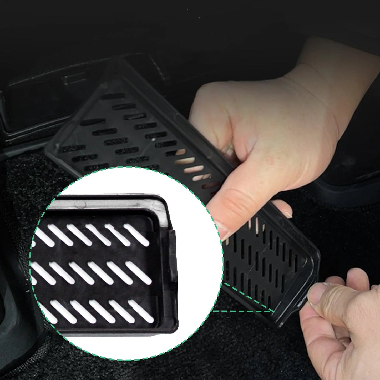 Backseat Air Vent Cover for Tesla Model Y Parts (2020–2024), ABS Under-Seat Air Outlet Protector, Anti-Blockage & Ventilation Guard