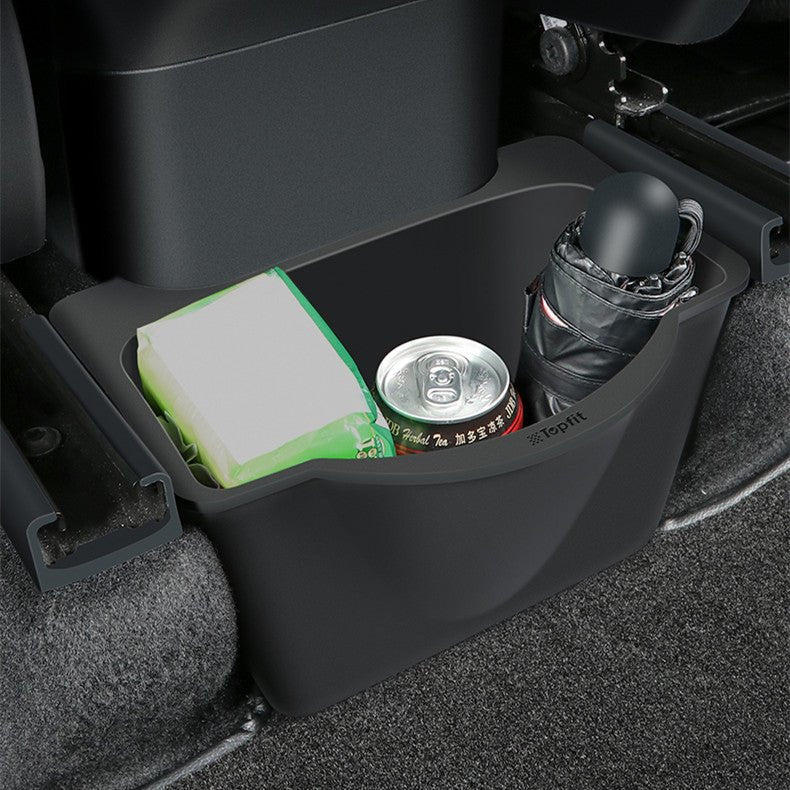 Rear Center Console Organizer for Tesla Model 3 Highland (2024+) / Model Y (2020–2025) | Flocked OEM Fit | Noiseless Silicone | Waterproof & Easy-Clean Design