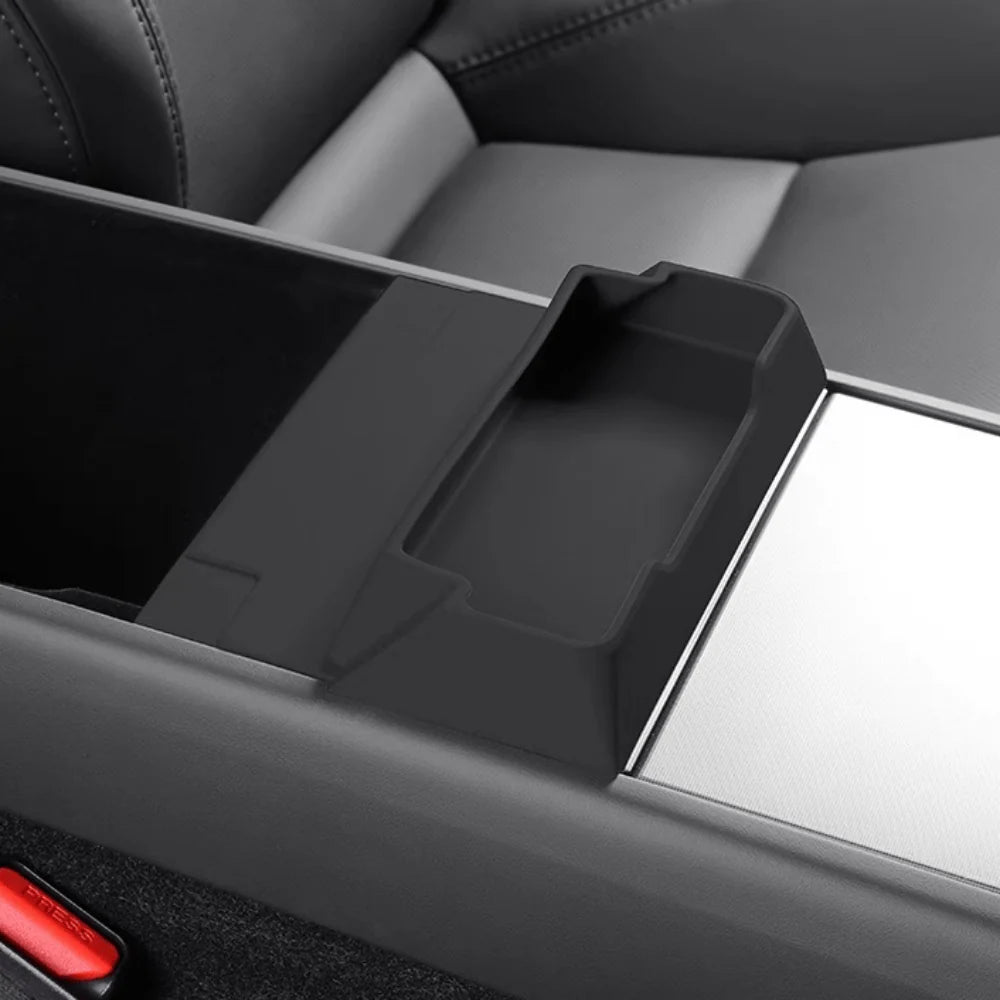 Center Console Glasses Tray for Tesla Model Y Juniper (2025+) & Model 3 Highland (2023.10+) | Silicone Non-Slip Organizer