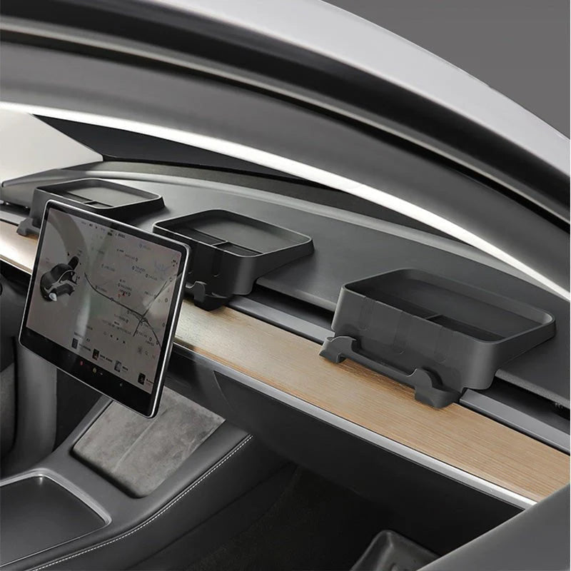 Dashboard Concealed Storage Tray for Tesla Model 3 Highland & Model Y – Hidden Organizer Behind Center Screen