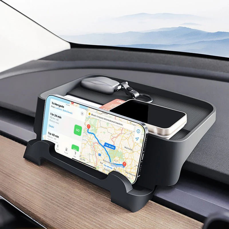 Dashboard Concealed Storage Tray for Tesla Model 3 Highland & Model Y – Hidden Organizer Behind Center Screen