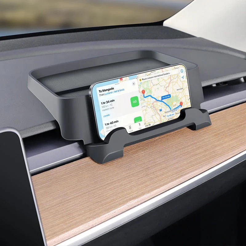 Dashboard Concealed Storage Tray for Tesla Model 3 Highland & Model Y – Hidden Organizer Behind Center Screen